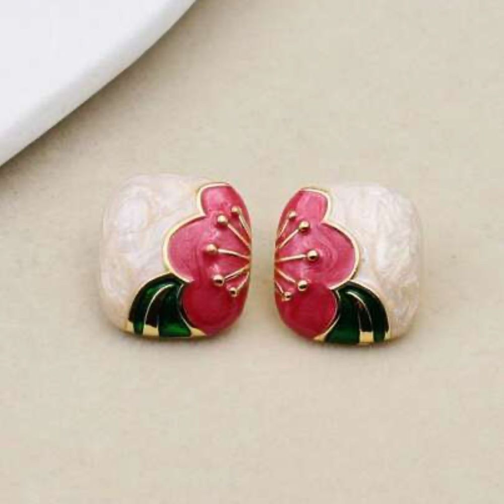 Bohemian pink earrings M117